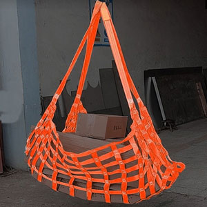 Cargo Lifting Nets 3x3M Polyester Sling Hoisting Net Load Capacity Cargo Hanging Net for Loading and Unloading Cargo