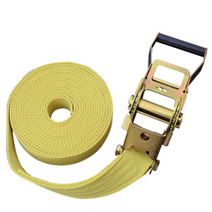 Flame retardant ratchet tie down strap belt