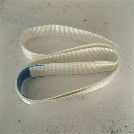 White color Endless flat woven webbing sling nylon lifting sling_Endless webbing lifting belt