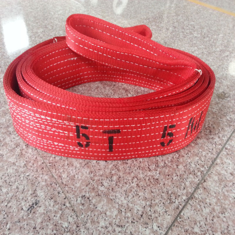 5 ton lifting straps red webbing sling belt