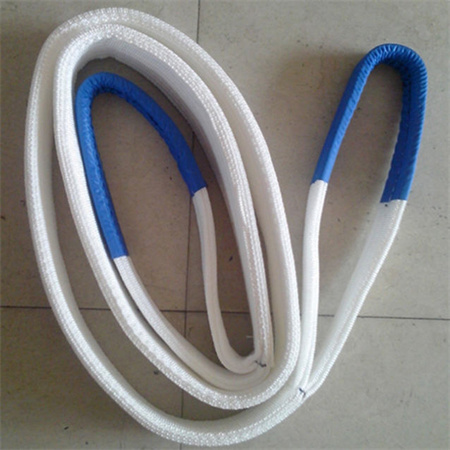 White Polyester webbing sling,endless White  Polyester webbing sling