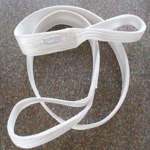 white webbing sling for lifting steel pipe